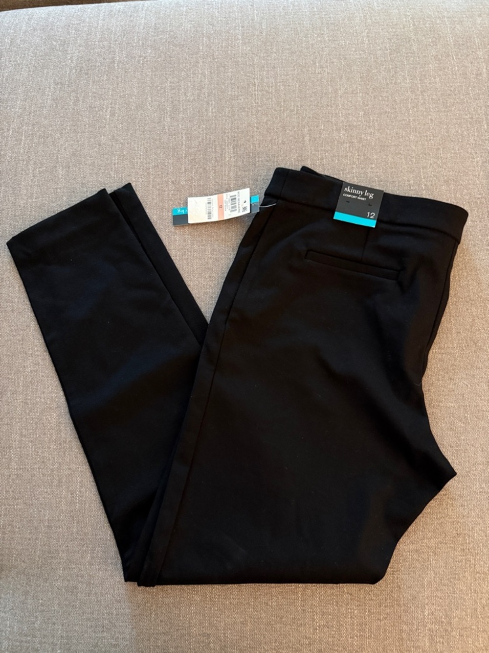 Skinny Leg Black Dress Pants - Size 12